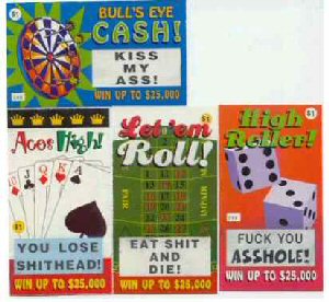 Fake Cursing Lottery Tickets